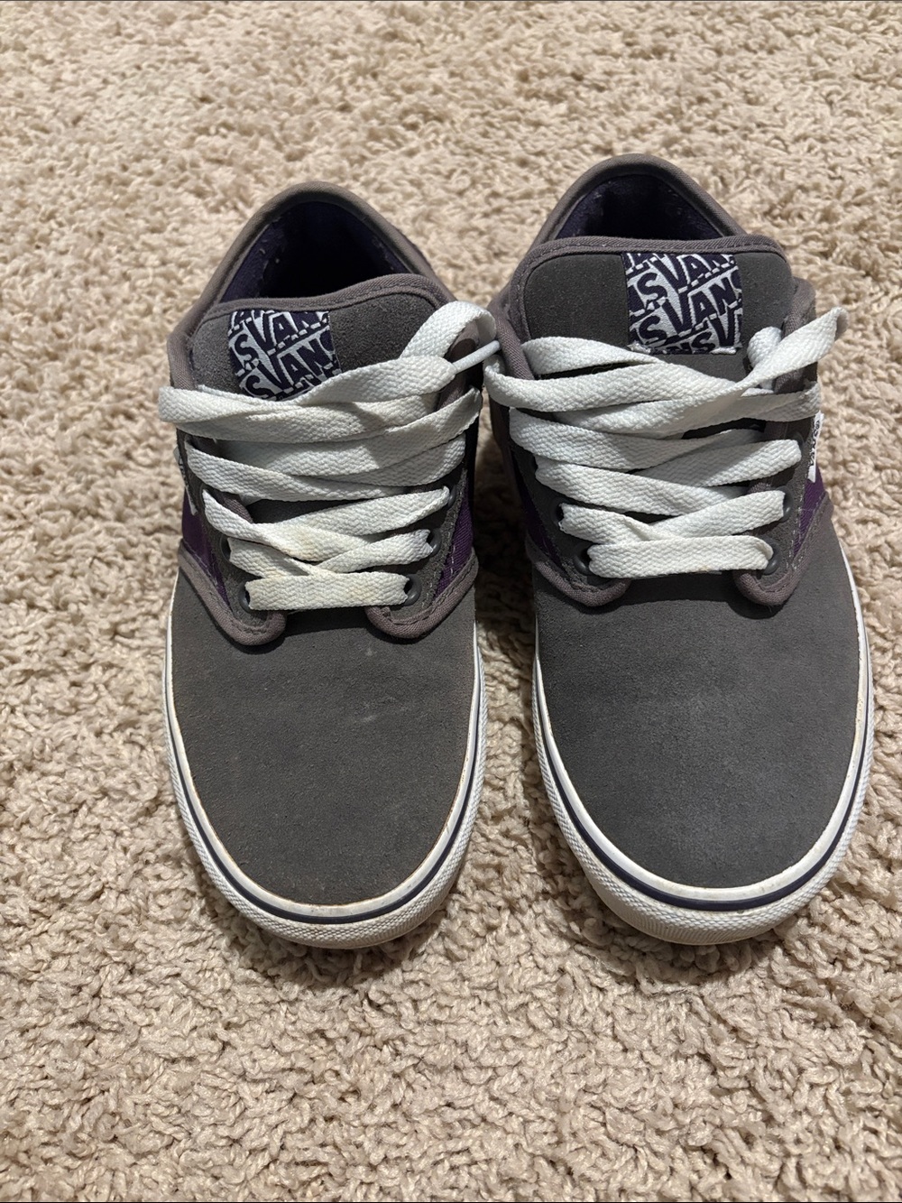Gray and Purple Vans